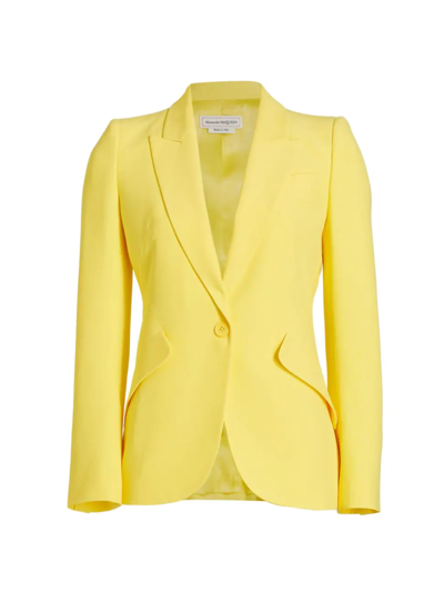 Alexander Mcqueen One-button Jacket In Dawn