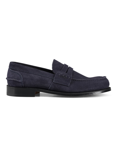 Church's Pembrey Suede Loafers In Navy