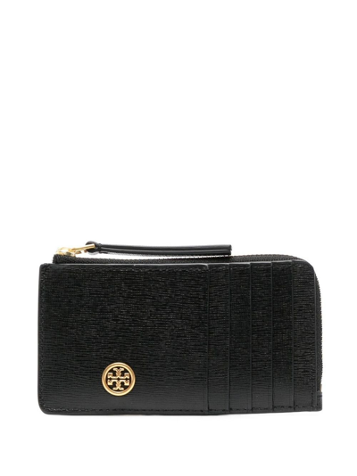 Tory Burch Logo-plaque Cardholder In Black