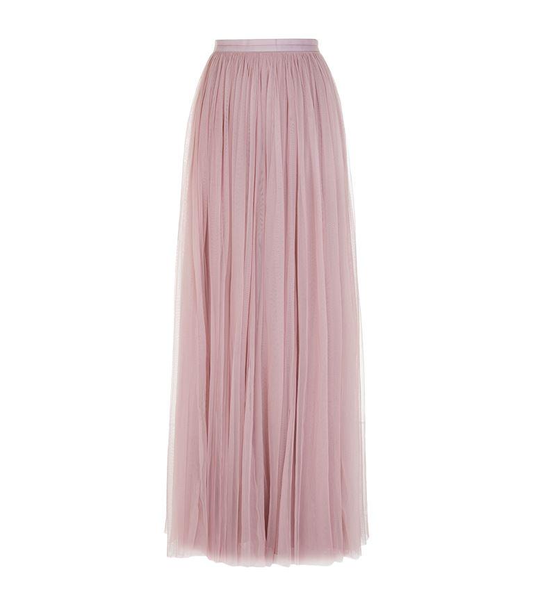 purple tulle maxi skirt