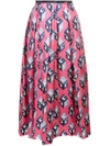 Gucci Printed Pleated Skirt