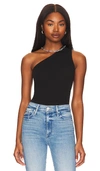 Wolford One-shoulder Asymmetrical Bodysuit Black