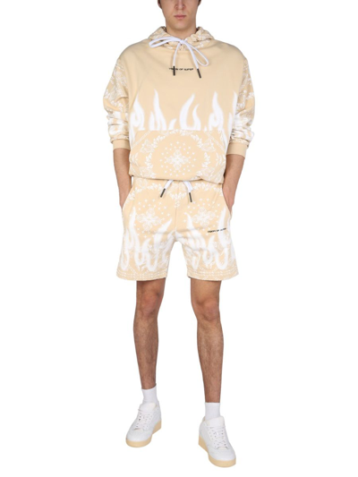 Vision Of Super Bandana Print Shorts In Beige