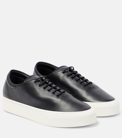 The Row Black Marie H Lace-up Sneakers