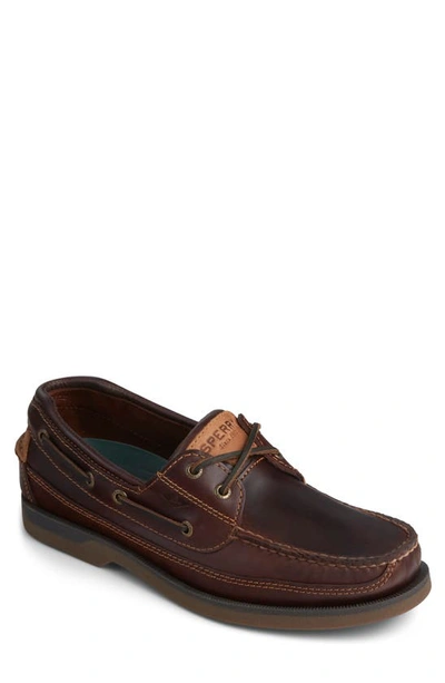 Sperry Men's Mako 2-eye Boat Shoe In Smooth Amaretto