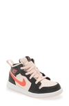 Jordan Kids' Nike Air  1 Mid Se Basketball Sneaker In Atmosphere/ Infrared 23/ Black