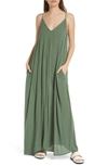 Treasure & Bond Woven Favorite Dress In Green Basil