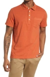 Billy Reid Pensacola Organic Cotton Polo In Burnt Orange