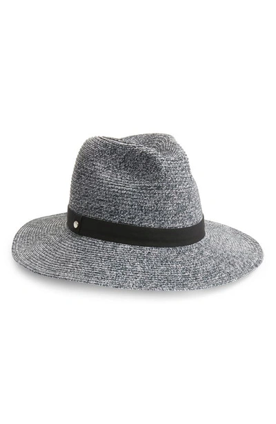Nordstrom Packable Braided Paper Straw Panama Hat In Black Combo