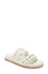 Vince Camuto Kennedys Leather Sandal In White Swan Cow Paradise