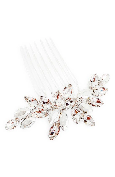 Brides And Hairpins Vasiliki Crystal Hair Comb In Silver