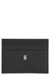 Burberry Sandon Tb Monogram Leather Card Case In Black