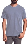 Faherty Sunwashed Organic Cotton Pocket T-shirt In Storm Blue
