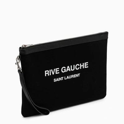 Saint Laurent Black And White Small Pouch