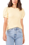 1.state Puff Sleeve Rib Knit T-shirt In Sunlight