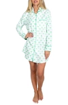 Sant And Abel Green Palm Tree Long Sleeve Nightshirt