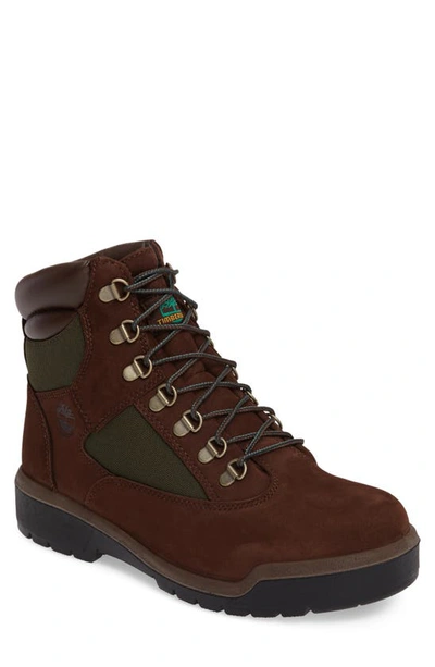 Timberland Kids' Field Waterproof Boot In Brown/dark Olive