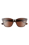 Bottega Veneta 55mm Cat Eye Sunglasses In Havana