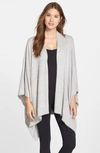 Barefoot Dreams Open Front Wrap In Pewter/ Pearl Heather