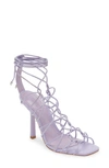 Schutz Women's Heyde Lace Up Cage Sandals In Smoky Grape