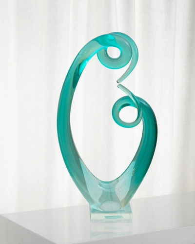 Dale Tiffany Rotani Vines Art Glass Sculpture - 7.5" X 3.25" X 14.25"