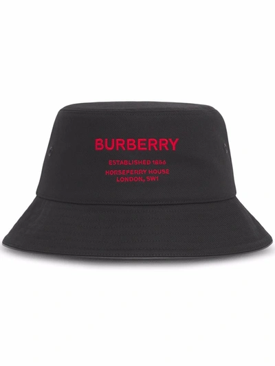 Burberry Horseferry-embroidery Bucket Hat - Farfetch