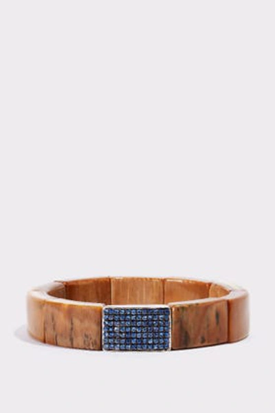 Sydney Evan Mammoth And Sapphire Cuff In White