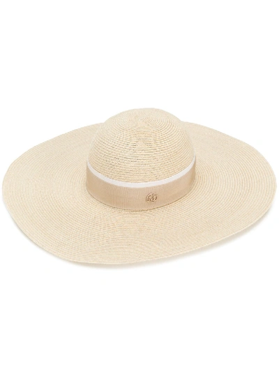 Maison Michel Pina Wide Brim Hat In Neutral
