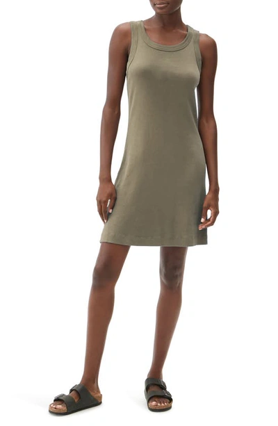 Michael Stars Eliza Wide Binding Tank Dress In Olive