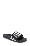 Adidas Originals Adilette Comfort Adjustable Sport Slide In Black/ White/ Grey
