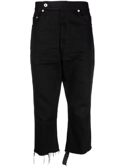 Rick Owens Bootcut Denim Jeans In Black