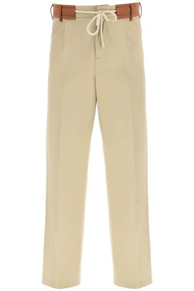 Palm Angels Side Stripe Drawstring Pants In Multi-colored