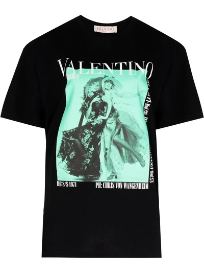 Valentino Archive 1971 Photographic-print T-shirt In Black