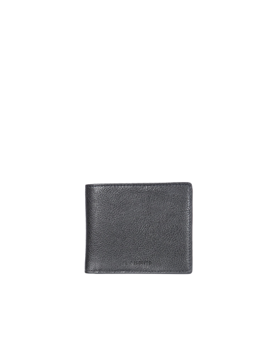 Il Bisonte Bifold Wallet With Logo In Noir