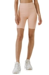 Grey Lab High Waist Bike Shorts In Coral