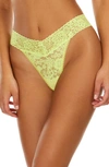 Hanky Panky Daily Lace Original-rise Thong In Lime Zest