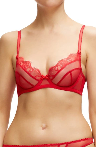 Dita Von Teese Muse Underwire Balconette Bra In Vermillion