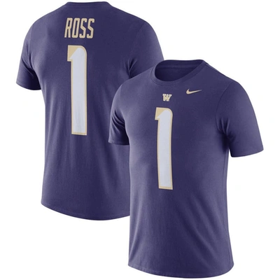 Nike John Ross Purple Washington Huskies Football Name & Number Performance T-shirt