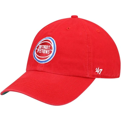 47 ' Red Detroit Pistons Team Franchise Fitted Hat