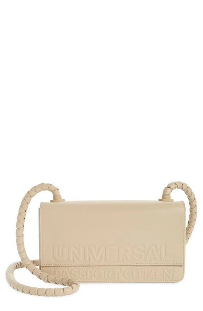 Burberry Lola Boxy Leather Shoulder Bag In Soft Fawn
