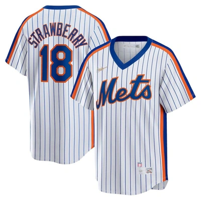 Nike Darryl Strawberry White New York Mets Home Cooperstown Collection Player Jersey