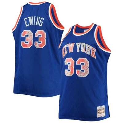 Mitchell & Ness Patrick Ewing Blue New York Knicks Big & Tall 1991/92 Nba 75th Anniversary Diamond S