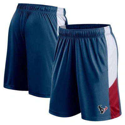 Fanatics Branded Navy Houston Texans Prep Colorblock Shorts