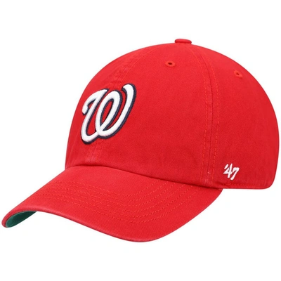 47 ' Red Washington Nationals Team Franchise Fitted Hat