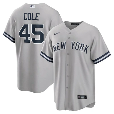 Nike Gerrit Cole Gray New York Yankees Road Replica Player Name Jersey