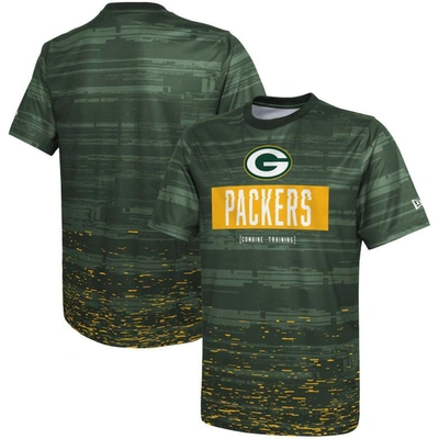 New Era Green Green Bay Packers Combine Authentic Sweep T-shirt