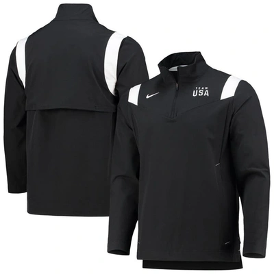 Nike Black Team Usa On-field Quarter-zip Jacket