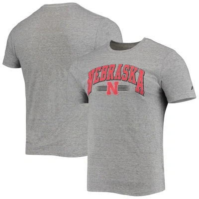 League Collegiate Wear Heathered Grey Nebraska Huskers Upperclassman Reclaim Recycled Jersey T-shirt