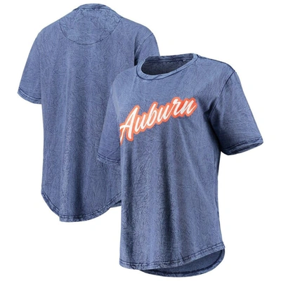 Pressbox Navy Auburn Tigers Shortstop Mineral Wash T-shirt