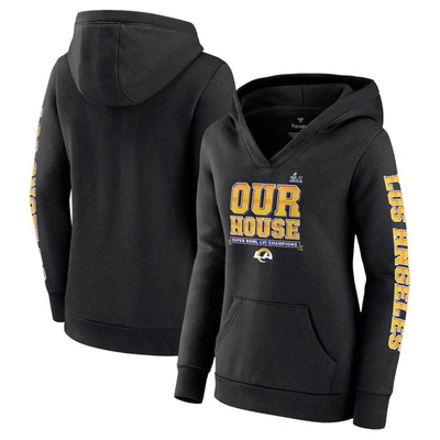 Fanatics Branded Black Los Angeles Rams Super Bowl Lvi Champions Hometown Audible Pullover Hoodie